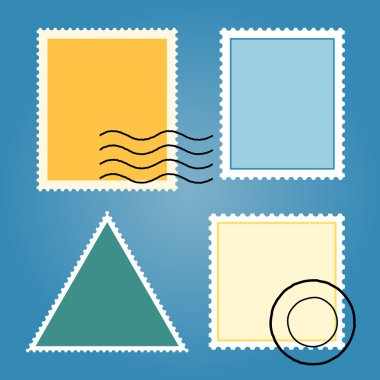 vektör kümesi boş renkli pulları