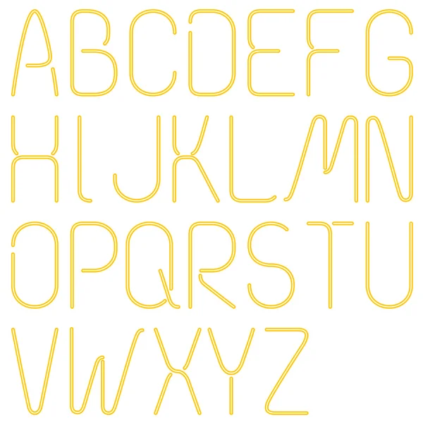 Letras de neón, alfabeto — Archivo Imágenes Vectoriales