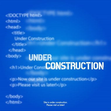 İnşaat tasarım şablonu altında Web sitesi
