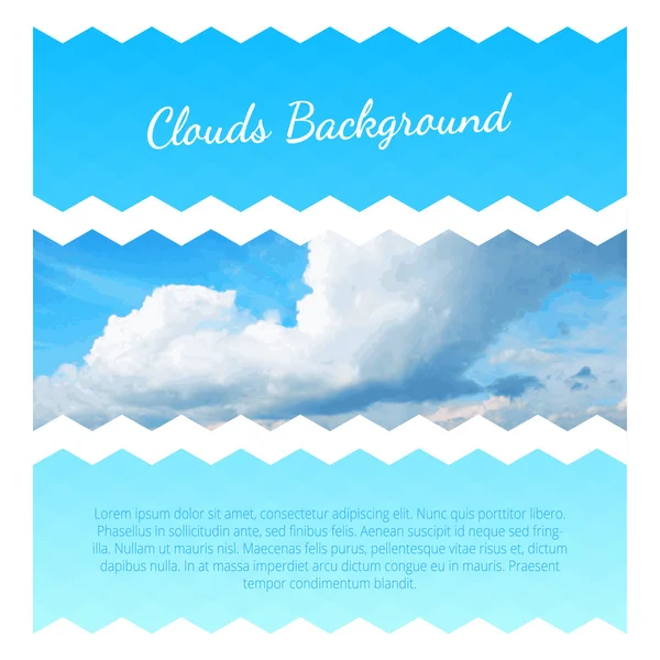 Abstract Background With Clouds. Modèle de conception de mise en page de dépliant — Image vectorielle