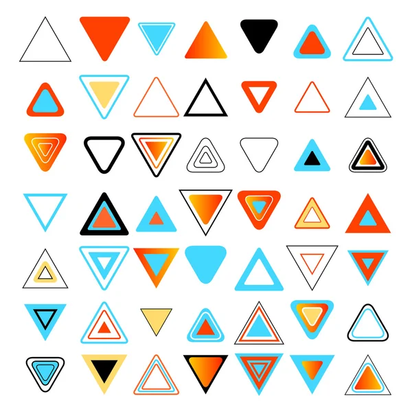 Colored Triangles. Set Of Design Elements — Stock Vector