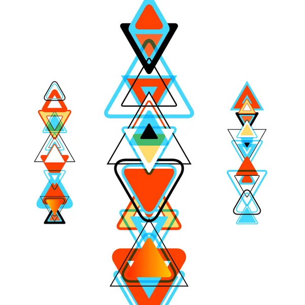 抽象的なカラフルなデザインの三角形の背景 — ストックベクタ