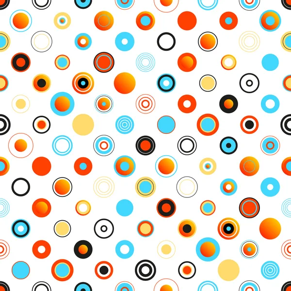 Bright Colorful Seamless Geometric Pattern With Circles — Stock Vector