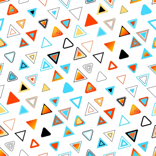 Parlak renkli kesintisiz geometrik desen üçgen ile — Stok Vektör