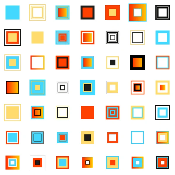 Colored Squares. Set Of Design Elements — Stock Vector