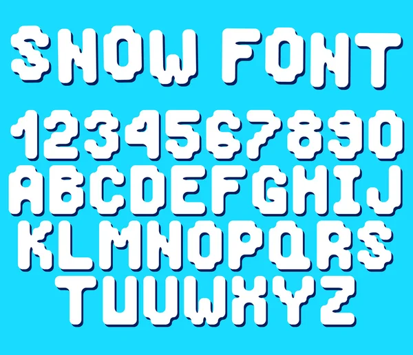 Vector snow font — Stock Vector