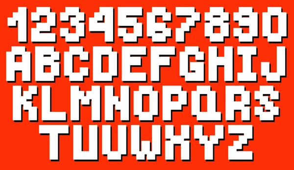 Vector geometrische vierkante lettertype — Stockvector