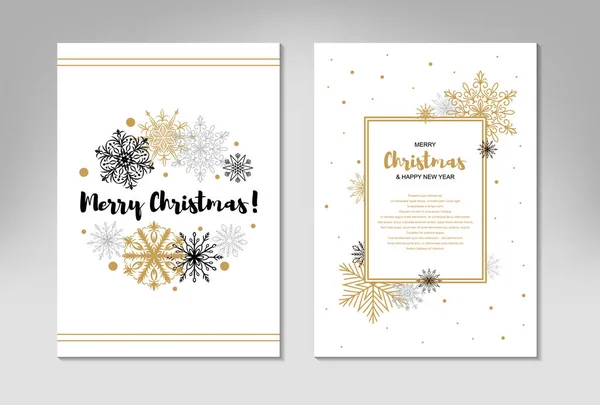 Tarjeta Felicitación Dos Lados Vertical Merry Christmas Año Nuevo Con — Vector de stock