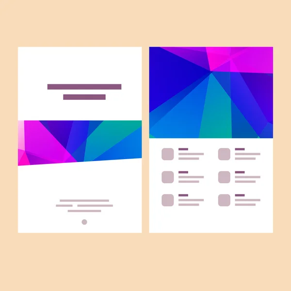 Abstract Triangle Brochure Flyer design vector template — Stock Vector