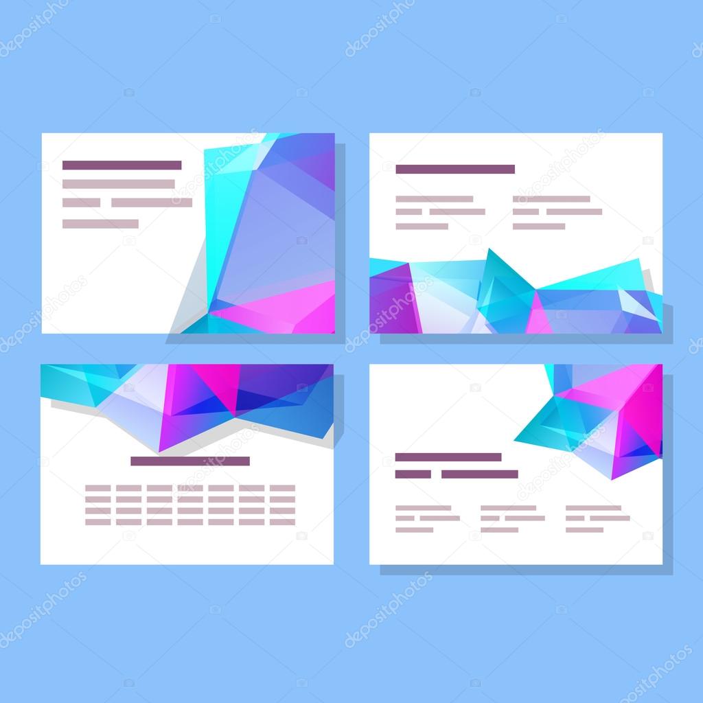 Multipurpose presentation template set for advertising marketing brochure flyer