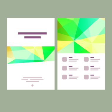 Soyut üçgen broşür ve ilan tasarım vektör şablonu