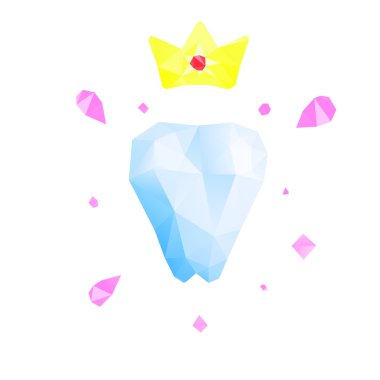 Poligonal diş illüstrasyon