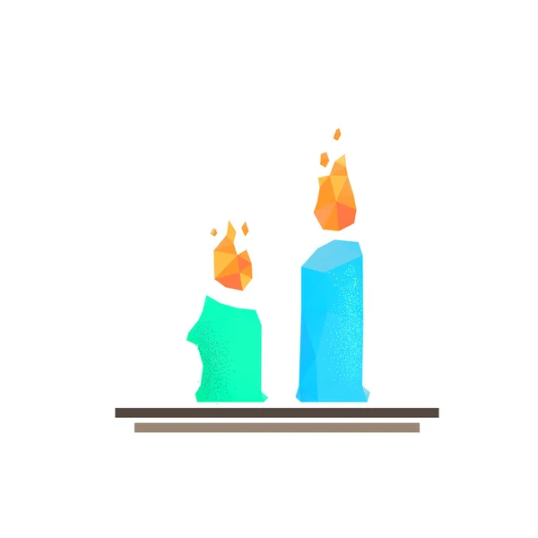 Velas Lowpoly vector — Archivo Imágenes Vectoriales