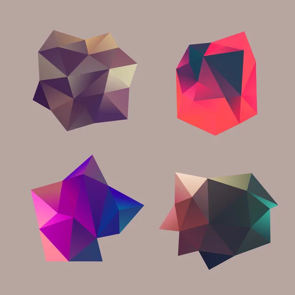 Polygonal decorational element Royaltyfria illustrationer