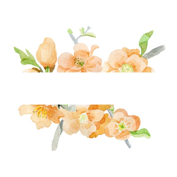 Pastel Watercolor Flowers Art Background peach spring — Φωτογραφία Αρχείου