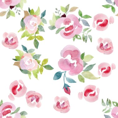 Çiçeklerin üzerinde narin güller açan yaz çiçekleri şenlikli arka plan, pastel ve yumuşak buket çiçekli kart