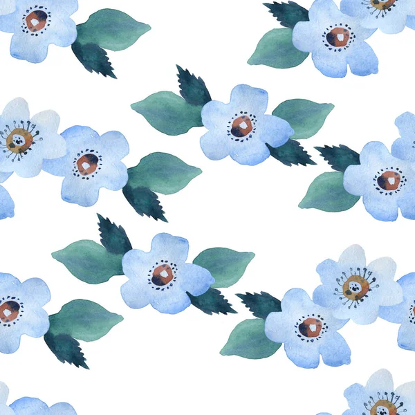 Blaue Blumen auf weißem Hintergrund — Stockfoto