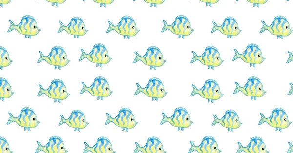 Симпатичная мультяшная рыба фон Баннер для социальных сетей — стоковое фото