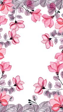 Sosyal ağlar için dikey çiçek pankartları hikayeler için arka plan