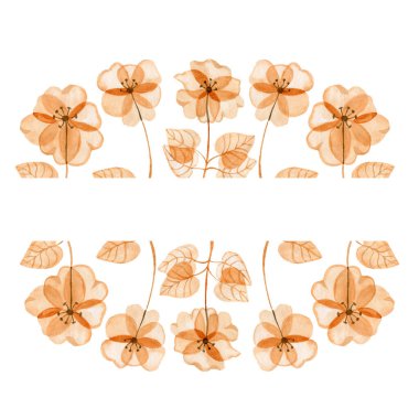 Düğün davetiyeleri için suluboya çiçek çerçeveleri, harf ve sosyal ağlardaki paylaşımlar için arka plan olarak kullanılabilir