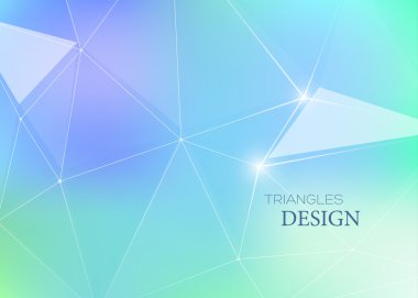 Üçgenler ve çizgiler ile soyut vektör arka plan