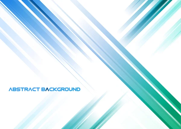 Beyaz arka plan üzerinde soyut mavi ve yeşil ışınları