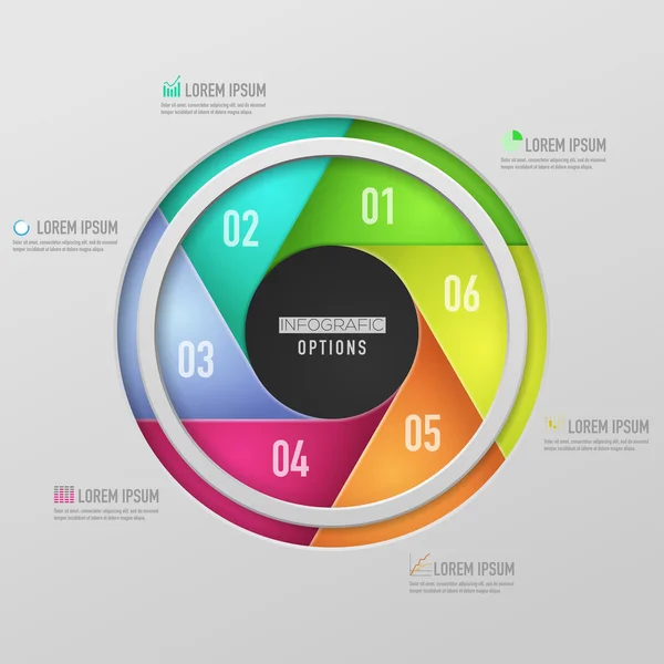 Modello vettoriale per infografica — Vettoriale Stock