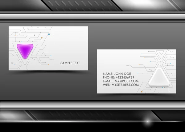 抽象的な創造的なベクトル名刺 — ストックベクタ