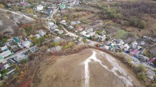 Widok Lotu Ptaka Wzgórze Kredowe Wsi Widok Lotu Ptaka Góry — Wideo stockowe