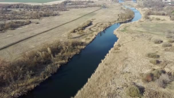 Rivière Calme Campagne Haut Une Rivière Étonnante Avec Eau Calme — Video