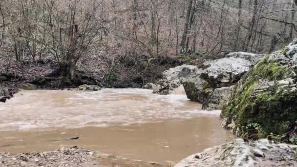 Hermoso Paisaje Río Montaña Increíble Misteriosa Naturaleza Vía Navegable Montaña — Vídeo de stock