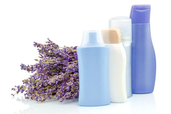 Body care products with lavender — Stock Photo, Image