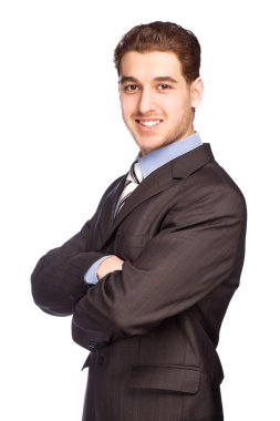 İzole iş adamı portre