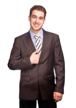 Kendine güvenen, iş adamı izole