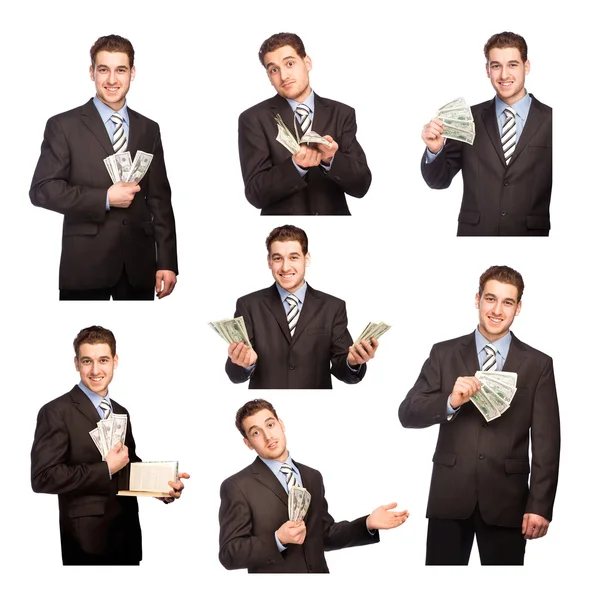 Man met geld set — Stockfoto