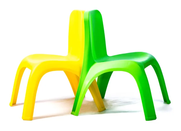 绿色和黄色的椅子 — 图库照片
