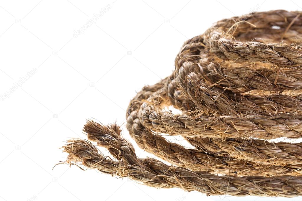 Rolled rope isolated