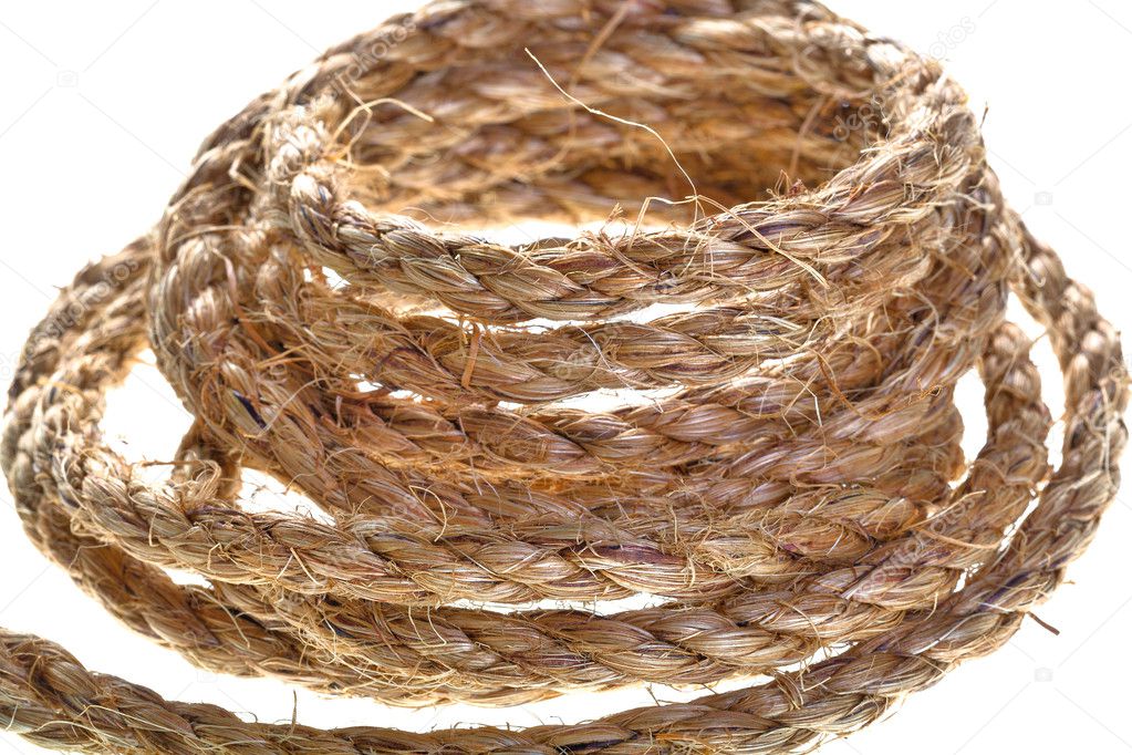 Rolled rope isolated