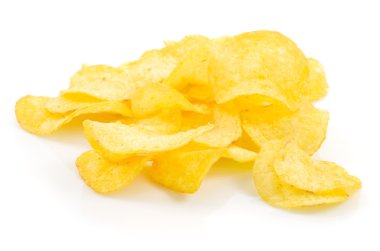 Makro görünümü patates cipsi