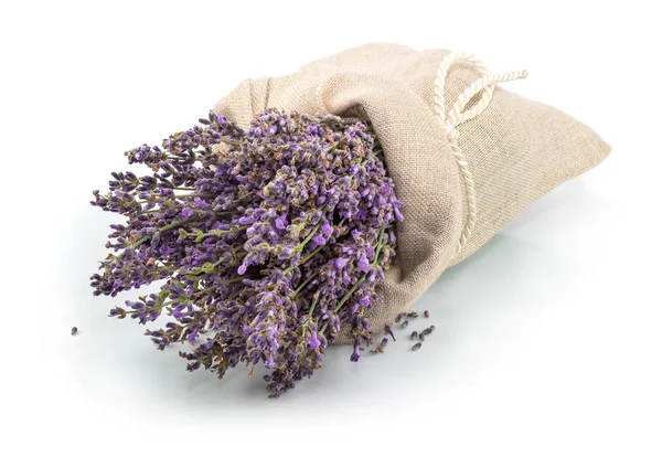 Lavender in a sack — Stock Photo, Image