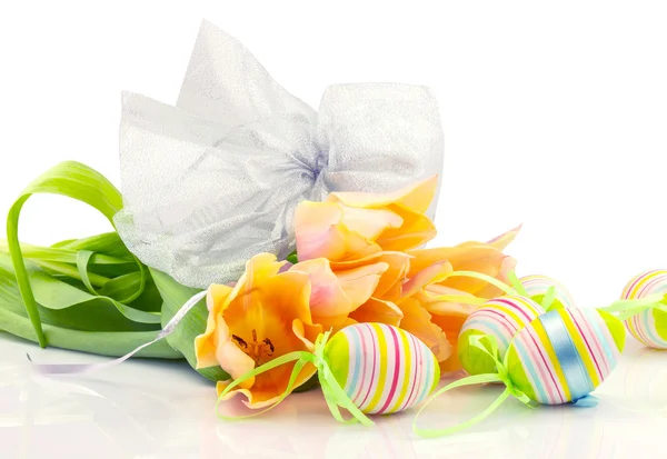 Kompozycja kwiatowa Wielkanoc — Zdjęcie stockowe