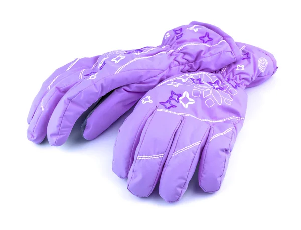 Violette Sporthandschuhe — Stockfoto