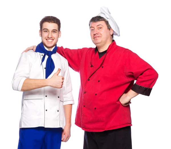 Equipe de dois chefs masculinos — Fotografia de Stock