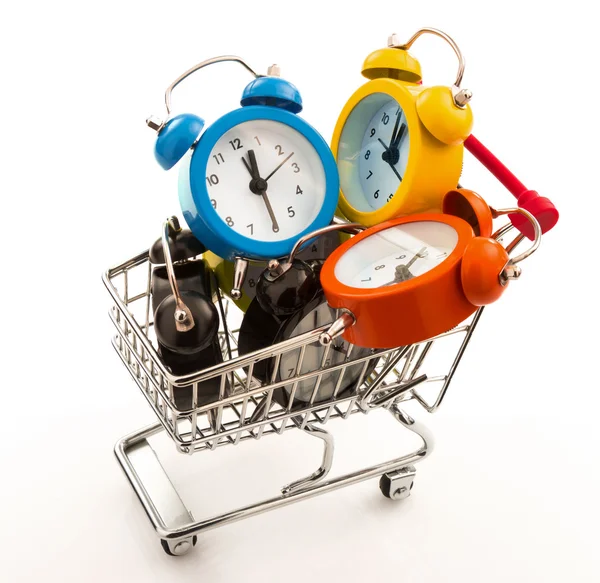 Colorful alarm clocks — Stock Photo, Image