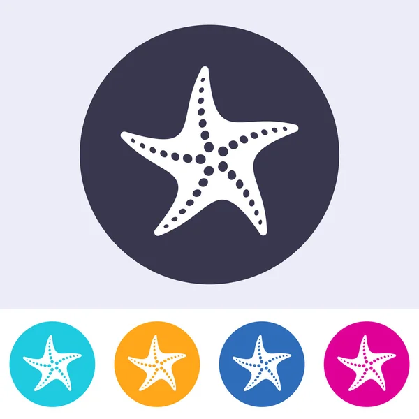 Icono de estrella de mar de vector único — Vector de stock