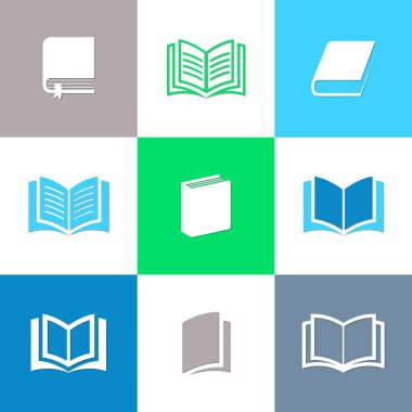 Vektör kitap simgeler koleksiyonu