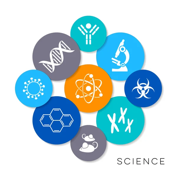 Vektor Wissenschaft Infografik Symbole — Stockvektor