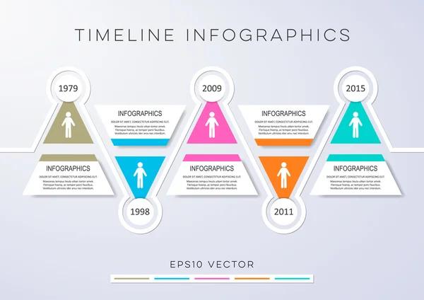 Chronologie Modèle de conception vectorielle infographique — Image vectorielle