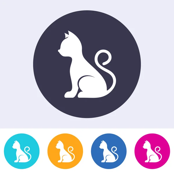 Vector simple gato icono — Vector de stock