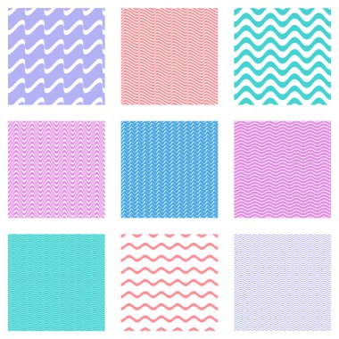 Vektör sorunsuz dalgalı çizgi desenleri